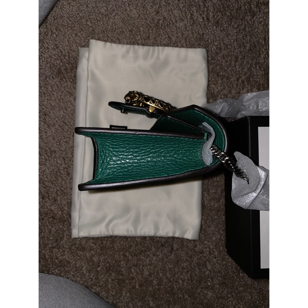 SOLD‼️ Gucci Green Dionysus Leather Super Mini - Picture 7 of 8
